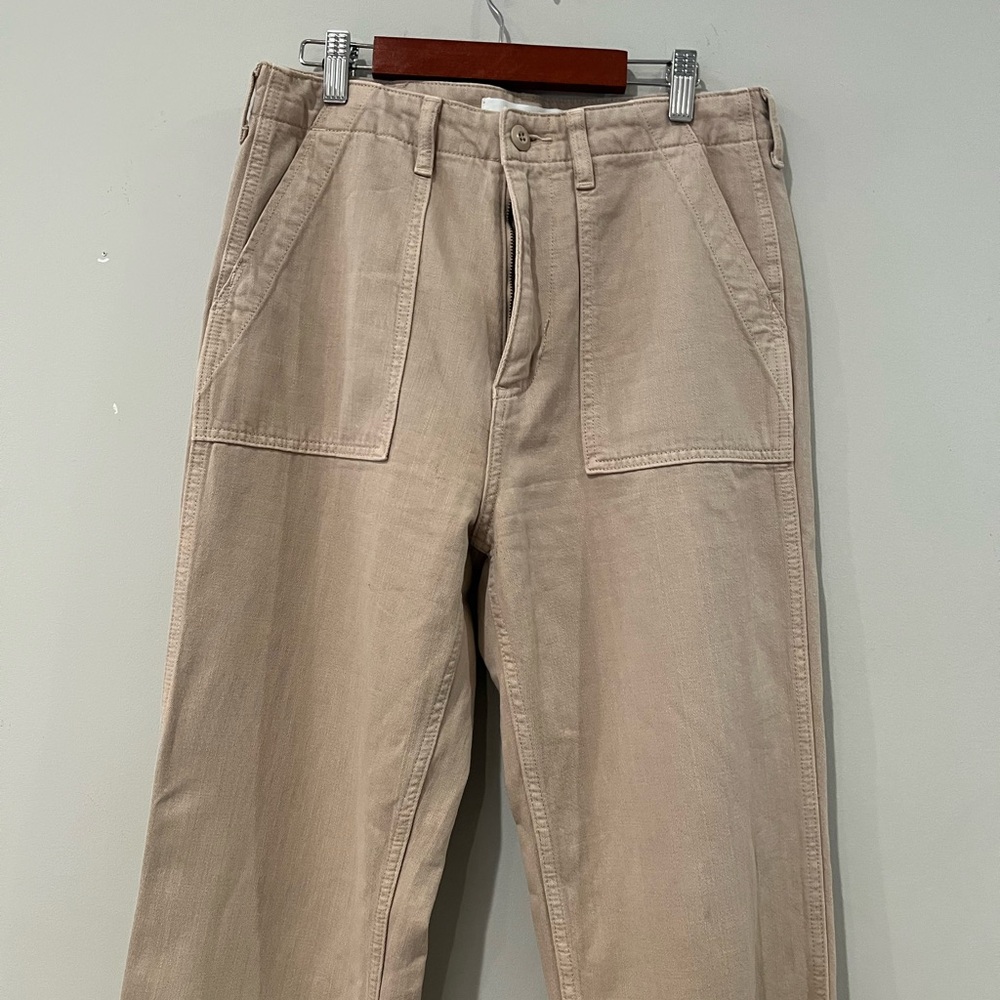 Aritzia denim forum the 90’s utility hi rise loose size 27 beige excellent cond